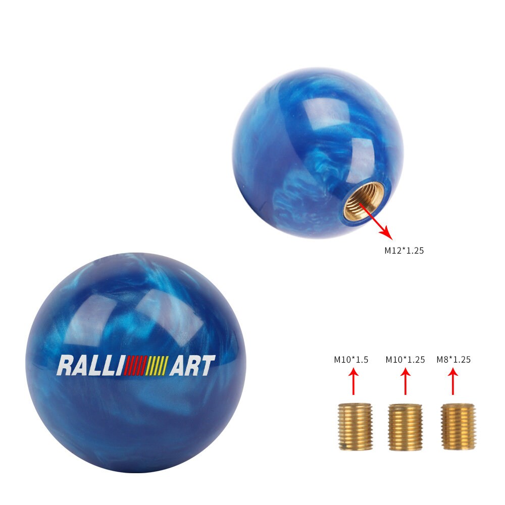 Brand New Universal Ralliart Pearl Blue Round Ball Shift Knob Car Gear MT Manual Shifter