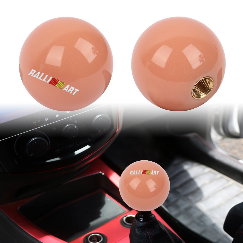 Brand New Jdm Ralliart Universal Glow In the Red Round Ball Shift Knob M8 M10 M12 Adapter