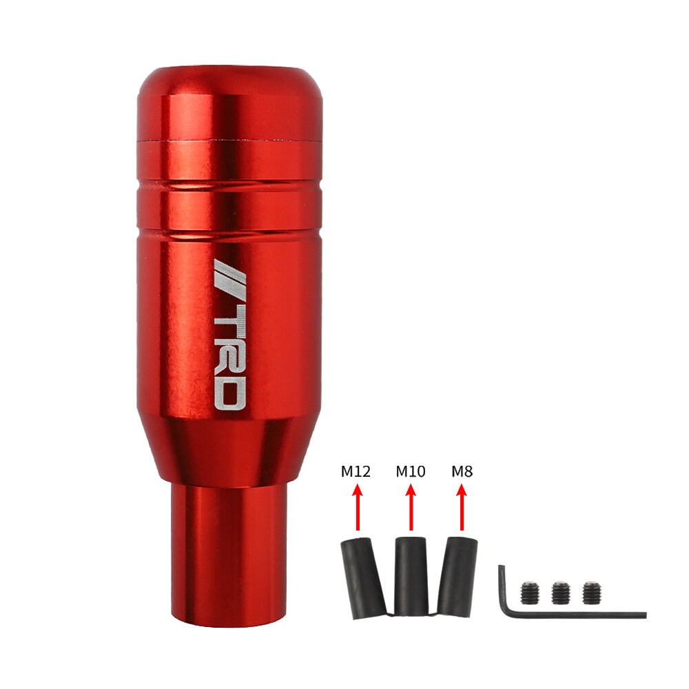 Brand New Universal JDM TRD Aluminum Red Automatic Gear Stick Shift Knob Lever Shifter