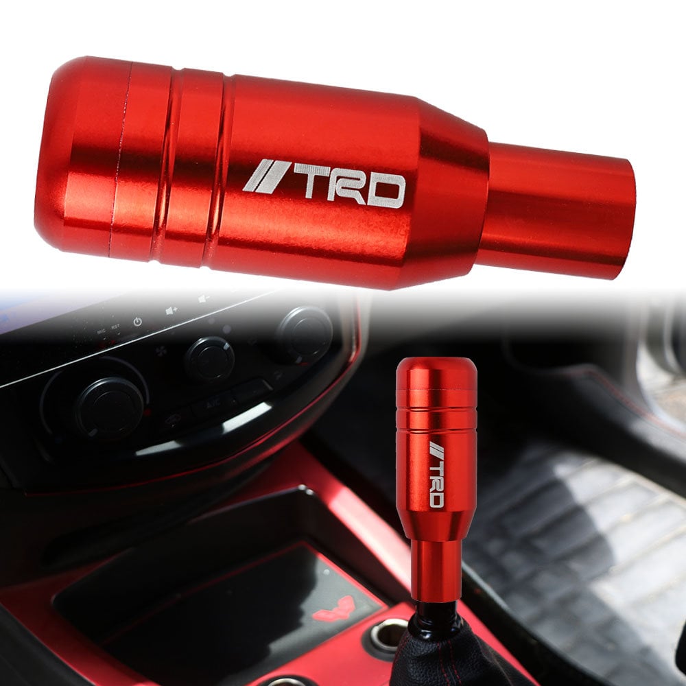 Brand New Universal JDM TRD Aluminum Red Automatic Gear Stick Shift Knob Lever Shifter