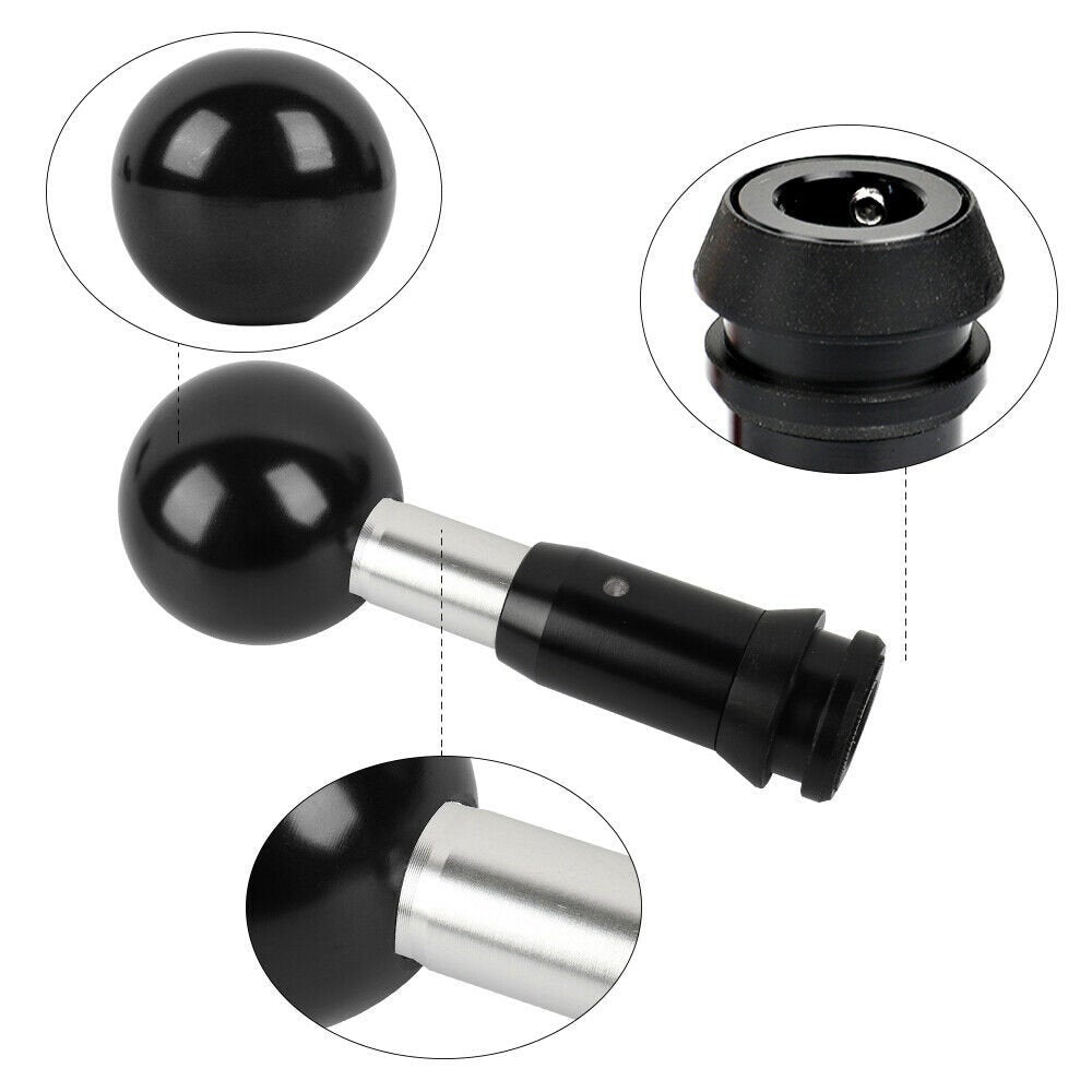 Brand New Universal Black Aluminum Round Ball Shift Knob Manual Car Racing Gear Shifter M8 M10 M12