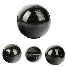 Load image into Gallery viewer, Brand New Mugen Universal Real Carbon Fiber Ball Manual MT Gear Shift Shifter Knob W/Black Stripe