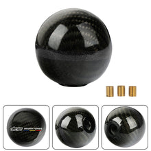 Load image into Gallery viewer, Brand New Mugen Universal Real Carbon Fiber Ball Manual MT Gear Shift Shifter Knob W/Black Stripe