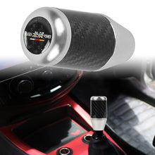 Load image into Gallery viewer, Brand New Universal Mugen Silver Real Carbon Fiber Racing Gear Stick Shift Knob For MT Manual M12 M10 M8