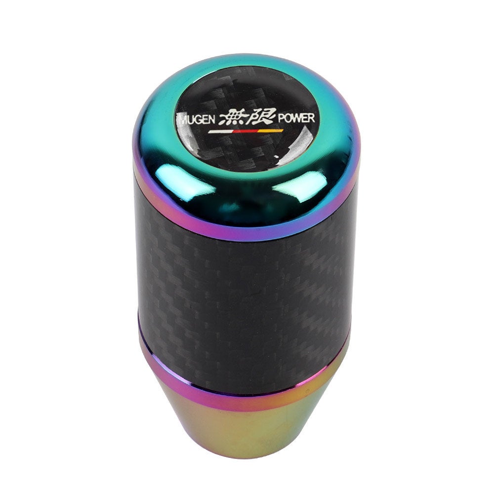 Brand New Universal Mugen Neo-Chrome Real Carbon Fiber Racing Gear Stick Shift Knob For MT Manual M12 M10 M8