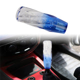 Brand New Universal 15CM VIP 150mm Transparent Manual Clear / Blue Twist Crystal Bubble Racing Gear Shift Knob