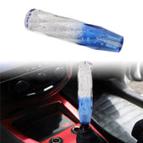 Brand New Universal 20CM VIP 200mm Transparent Manual Clear / Blue Twist Crystal Bubble Racing Gear Shift Knob