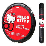 Brand New Official Sanrio Product Universal Hello Kitty Leather Steering Wheel Cover – Car Truck SUV & Van, Universal Size Fit 14.5