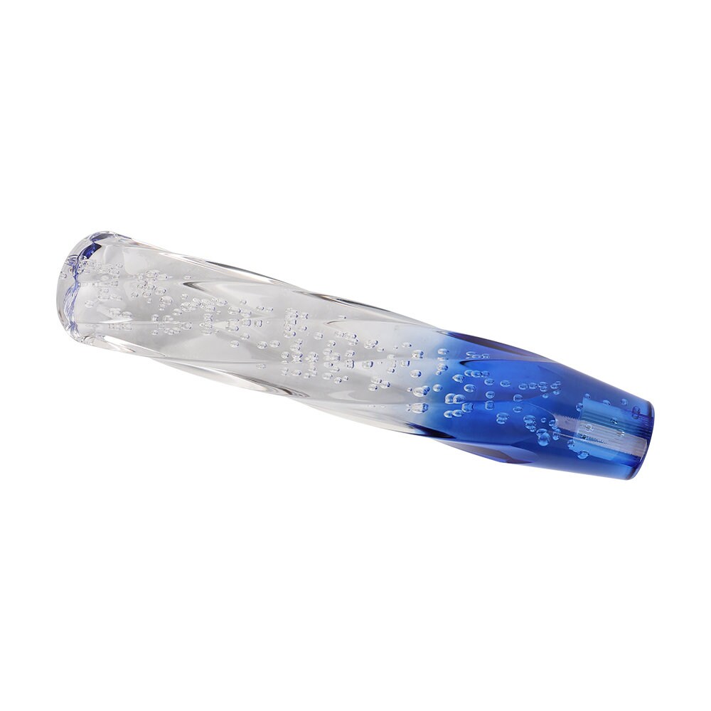 Brand New Universal 25CM VIP 250mm Transparent Manual Clear / Blue Twist Crystal Bubble Racing Gear Shift Knob