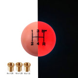 Brand New Universal 5 Speed Fuckin' Fast Round Glow in The Dark Red Ball Gear Shift Knob Lever M8 M10 M12 Thread