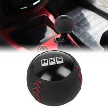 Load image into Gallery viewer, Brand New HKS Leather Black Round Ball Shift Knob Manual Car Racing Gear Shifter M12x1.25