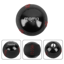 Load image into Gallery viewer, Brand New Momo Leather Black Round Ball Shift Knob Manual Car Racing Gear Shifter M12x1.25