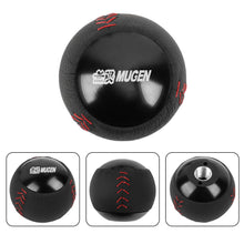 Load image into Gallery viewer, Brand New Mugen Leather Black Round Ball Shift Knob Manual Car Racing Gear Shifter M12x1.25