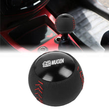 Load image into Gallery viewer, Brand New Mugen Leather Black Round Ball Shift Knob Manual Car Racing Gear Shifter M12x1.25