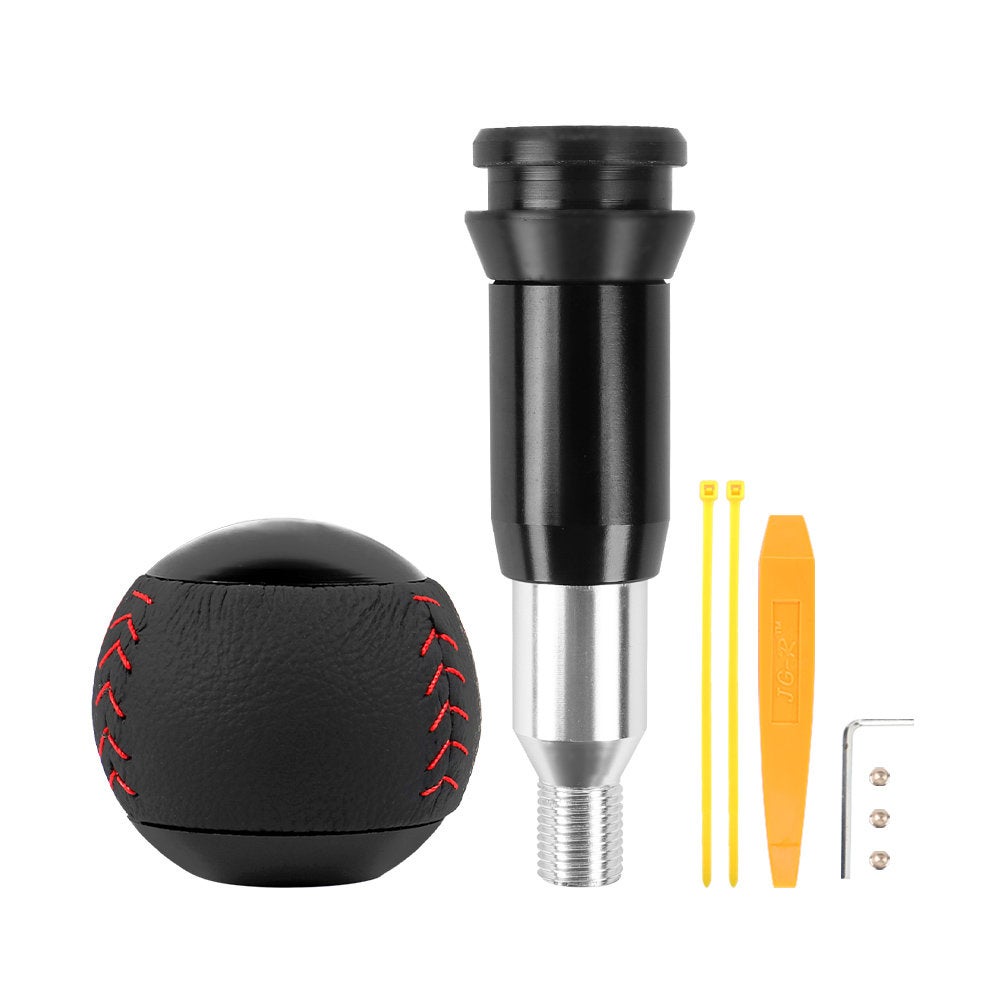 Brand New Momo Leather Black Round Ball Shift Knob Automatic Car Racing Gear Shifter