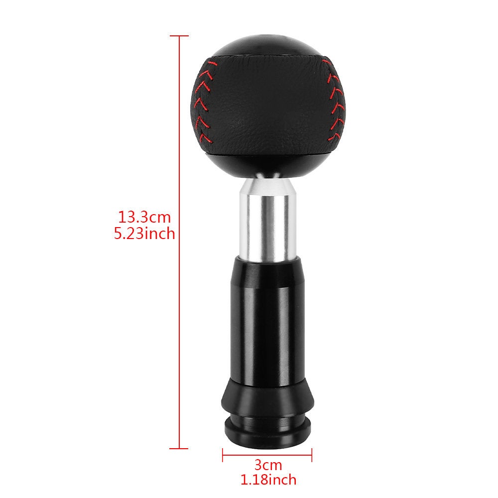 Brand New Mugen Leather Black Round Ball Shift Knob Automatic Car Racing Gear Shifter