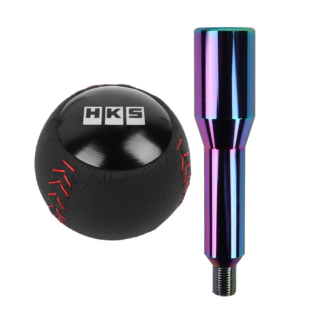 Brand New Universal HKS Black Leather Ball Manual Gear Stick Shift Knob Lever Shifter Long