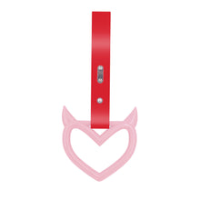 Load image into Gallery viewer, Brand New Devil Demon Heart Pink JDM TSURIKAWA Ring Subway Train Bus Handle Strap Charm Drift