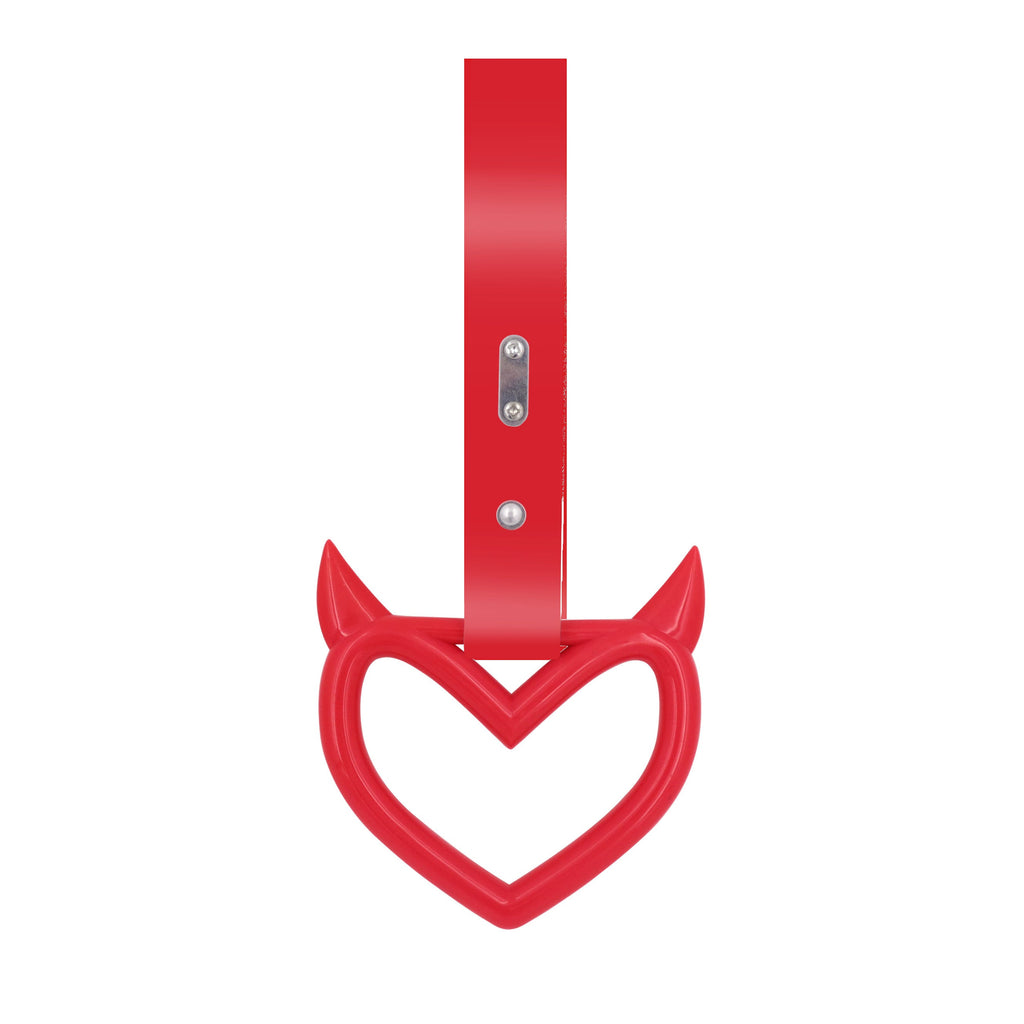 Brand New Devil Demon Heart Red JDM TSURIKAWA Ring Subway Train Bus Handle Strap Charm Drift