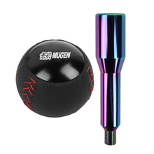 Load image into Gallery viewer, Brand New Universal Mugen Black Leather Ball Manual Gear Stick Shift Knob Lever Shifter Long