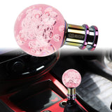 Brand New Mugen Universal Jdm Round Ball Crystal Pink Bubble Manual Car Racing Gear Shift Knob Shifter M12 M10 M8