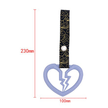 Load image into Gallery viewer, Brand New Broken Heart Shape Blue JDM TSURIKAWA Ring Subway Train Bus Handle Strap Charm Drift