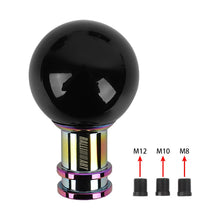 Load image into Gallery viewer, Brand New Ralliart Universal Jdm Round Ball Crystal Black Bubble Manual Car Racing Gear Shift Knob Shifter M12 M10 M8