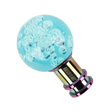 Load image into Gallery viewer, Brand New Ralliart Universal Jdm Round Ball Crystal Teal Bubble Manual Car Racing Gear Shift Knob Shifter M12 M10 M8