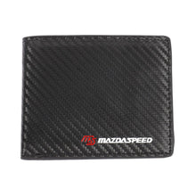 Load image into Gallery viewer, Brand New Mazdaspeed Men&#39;s Carbon Fiber Leather Bifold Credit Card ID Holder Wallet US