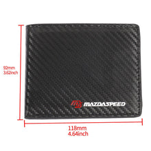 Load image into Gallery viewer, Brand New Mazdaspeed Men&#39;s Carbon Fiber Leather Bifold Credit Card ID Holder Wallet US