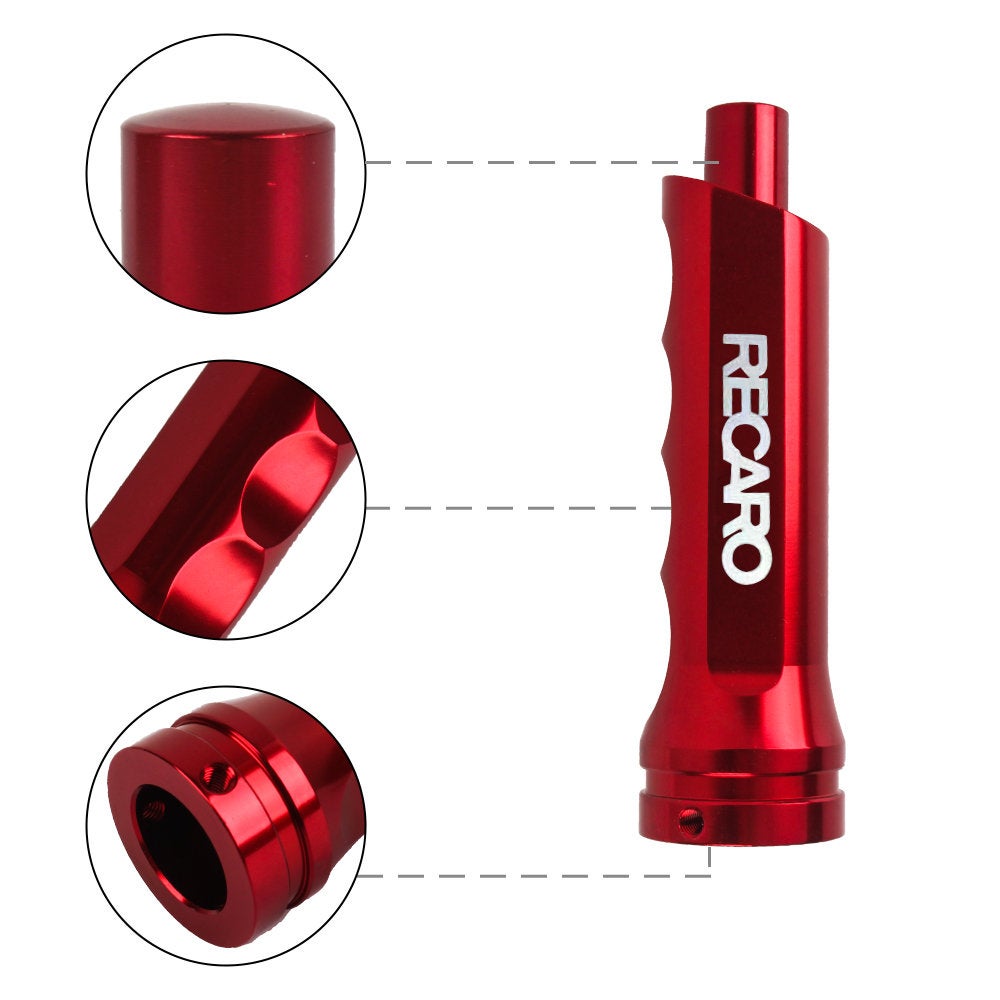 Brand New 1PCS Recaro Red Aluminum Car Handle Hand Brake Sleeve Universal Cover For Universal