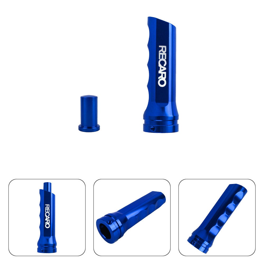 Brand New 1PCS Recaro Blue Aluminum Car Handle Hand Brake Sleeve Universal Cover For Universal