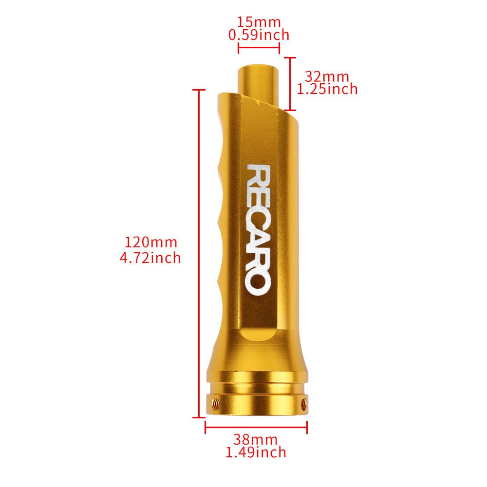 Brand New 1PCS Recaro Gold Aluminum Car Handle Hand Brake Sleeve Universal Cover For Universal