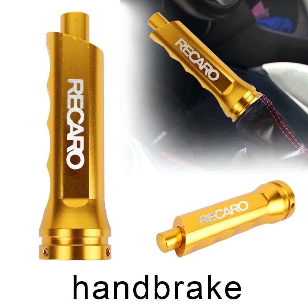 Brand New 1PCS Recaro Gold Aluminum Car Handle Hand Brake Sleeve Universal Cover For Universal