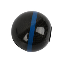 Load image into Gallery viewer, Brand New Universal Real Carbon Fiber Ball Manual MT Gear Shift Shifter Knob W/Blue Stripe