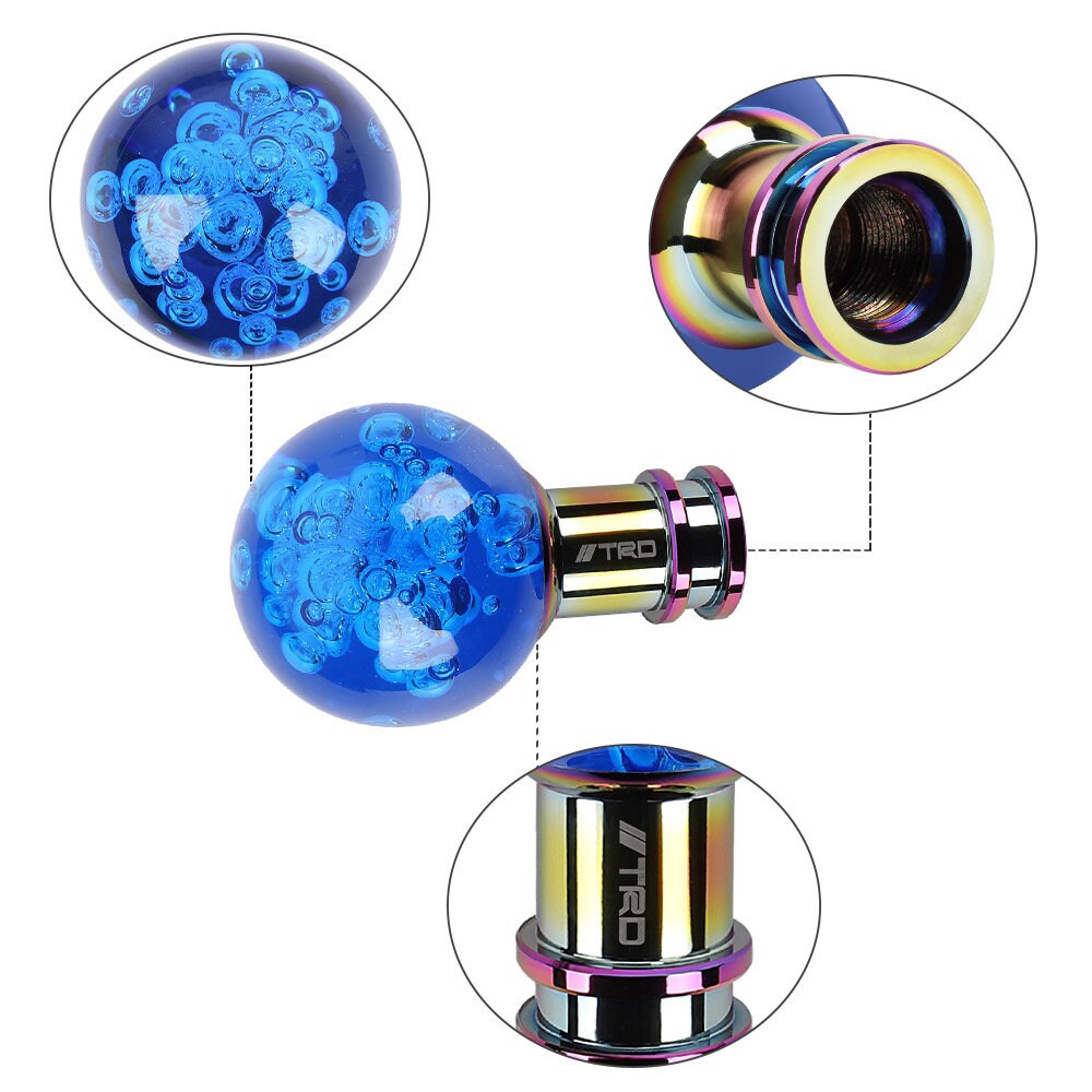 Brand New Universal Jdm Round Ball Crystal Clear Bubble Manual Car Racing Gear Shift Knob Shifter M12 M10 M8