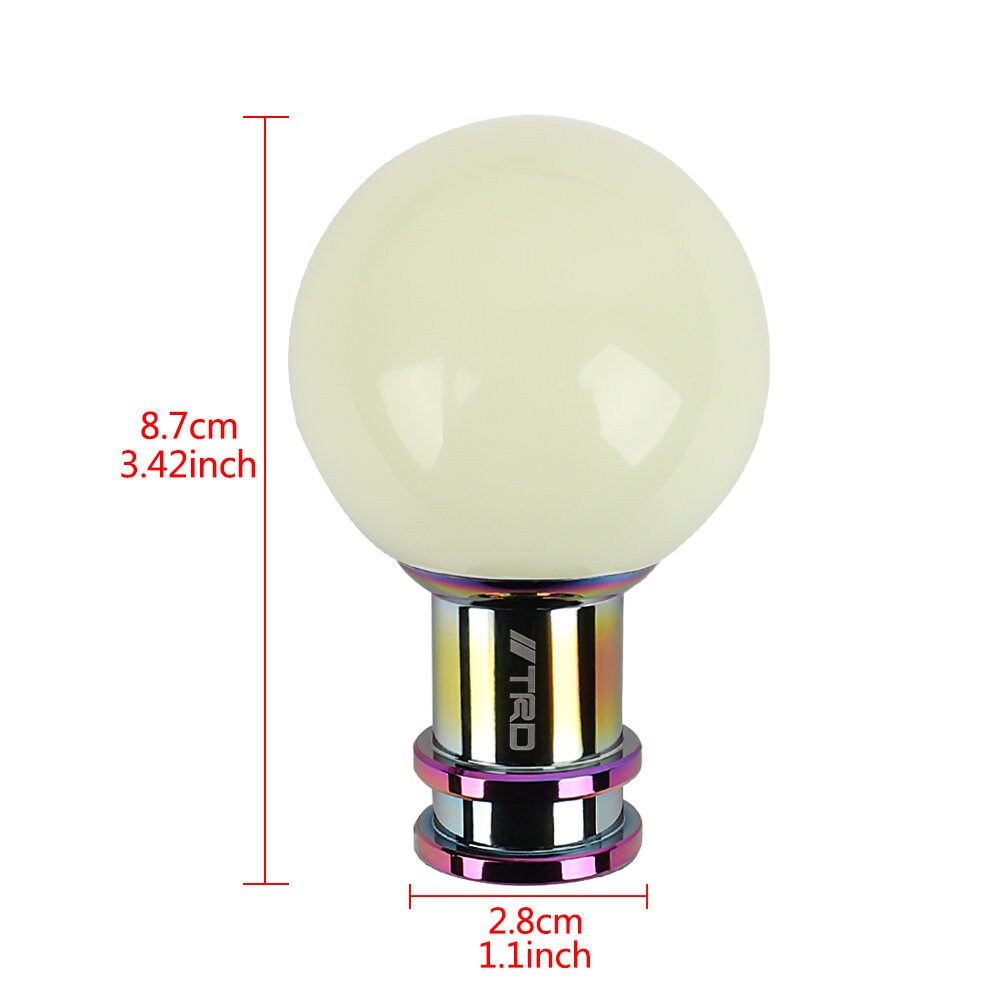 Brand New Universal Jdm Round Ball Crystal Clear Bubble Manual Car Racing Gear Shift Knob Shifter M12 M10 M8