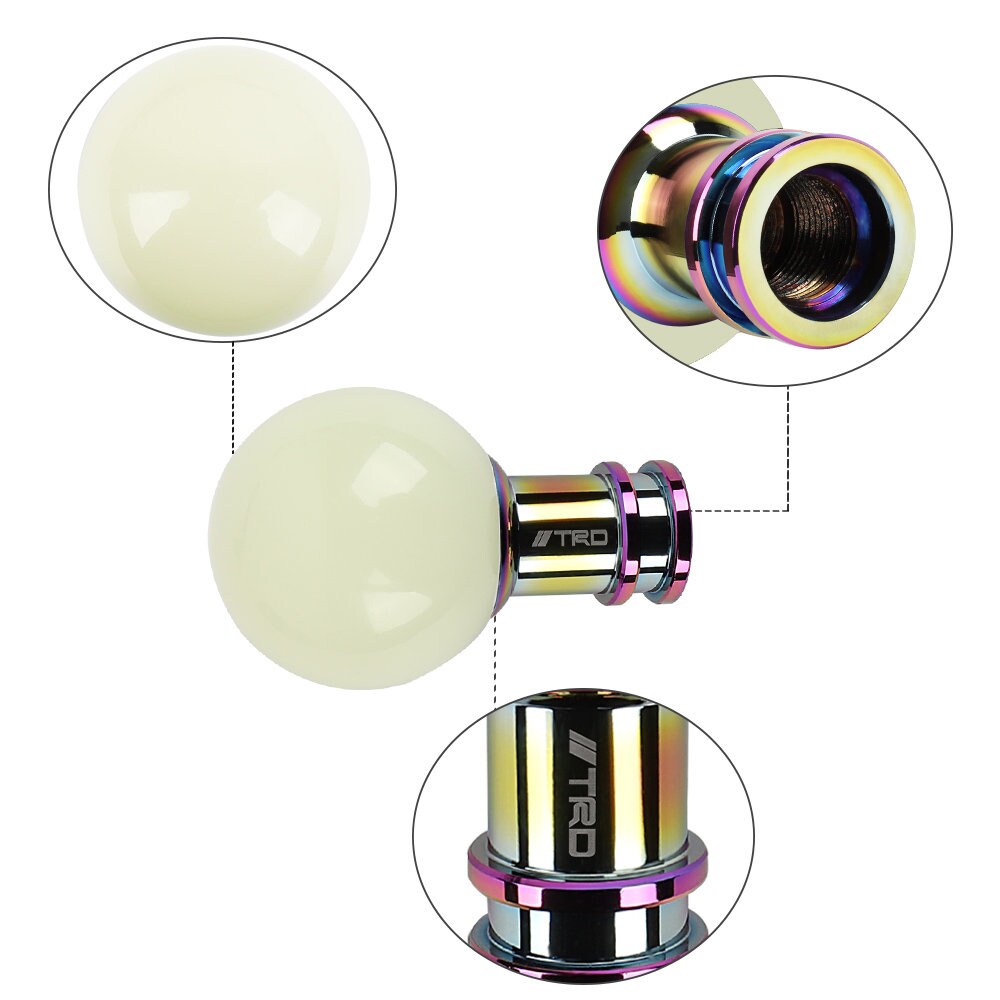 Brand New Universal Jdm Round Ball Crystal Clear Bubble Manual Car Racing Gear Shift Knob Shifter M12 M10 M8