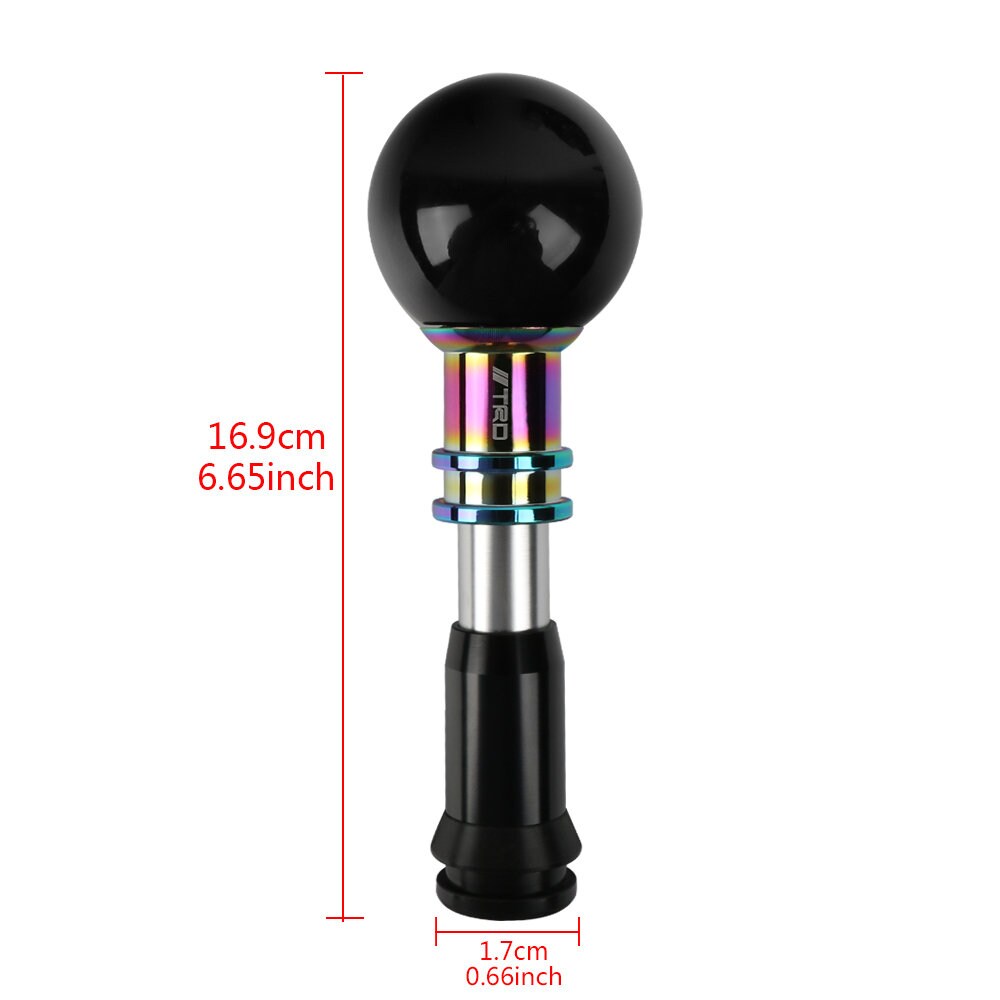 Brand New Universal Jdm TRD Round Ball Black Automatic Car Racing Gear Shift Knob Shifter M12 M10 M8