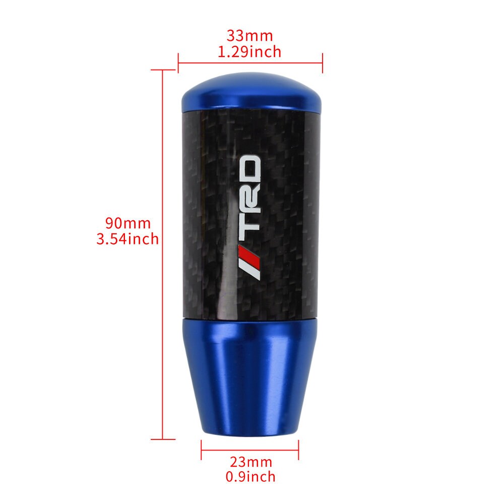 Brand New Universal TRD Blue Carbon Fiber Manual Gear Stick Shift Knob Lever Shifter M12 M10 M8