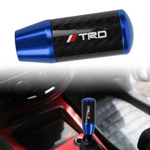 Load image into Gallery viewer, Brand New Universal TRD Blue Carbon Fiber Manual Gear Stick Shift Knob Lever Shifter M12 M10 M8