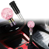 Brand New Universal Jdm TRD Round Ball Pink Crystal Bubble Automatic Car Racing Gear Shift Knob Shifter M12 M10 M8