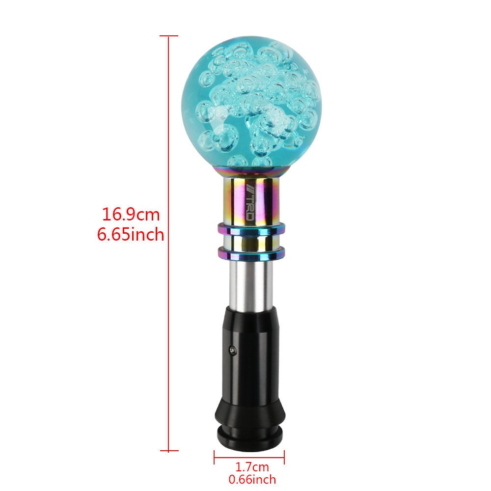 Brand New Universal Jdm TRD Round Ball Green Crystal Bubble Automatic Car Racing Gear Shift Knob Shifter M12 M10 M8