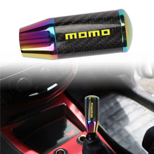 Load image into Gallery viewer, Brand New Universal Momo Neo-Chrome Carbon Fiber Manual Gear Stick Shift Knob Lever Shifter M12 M10 M8