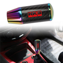 Load image into Gallery viewer, Brand New Universal HKS Neo-Chrome Carbon Fiber Manual Gear Stick Shift Knob Lever Shifter M12 M10 M8