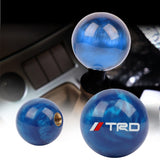 Brand New Universal TRD Pearl Blue Round Ball Shift Knob Car Gear MT Manual Shifter