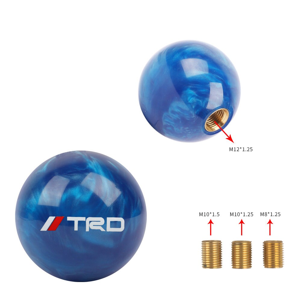 Brand New Universal TRD Pearl Blue Round Ball Shift Knob Car Gear MT Manual Shifter