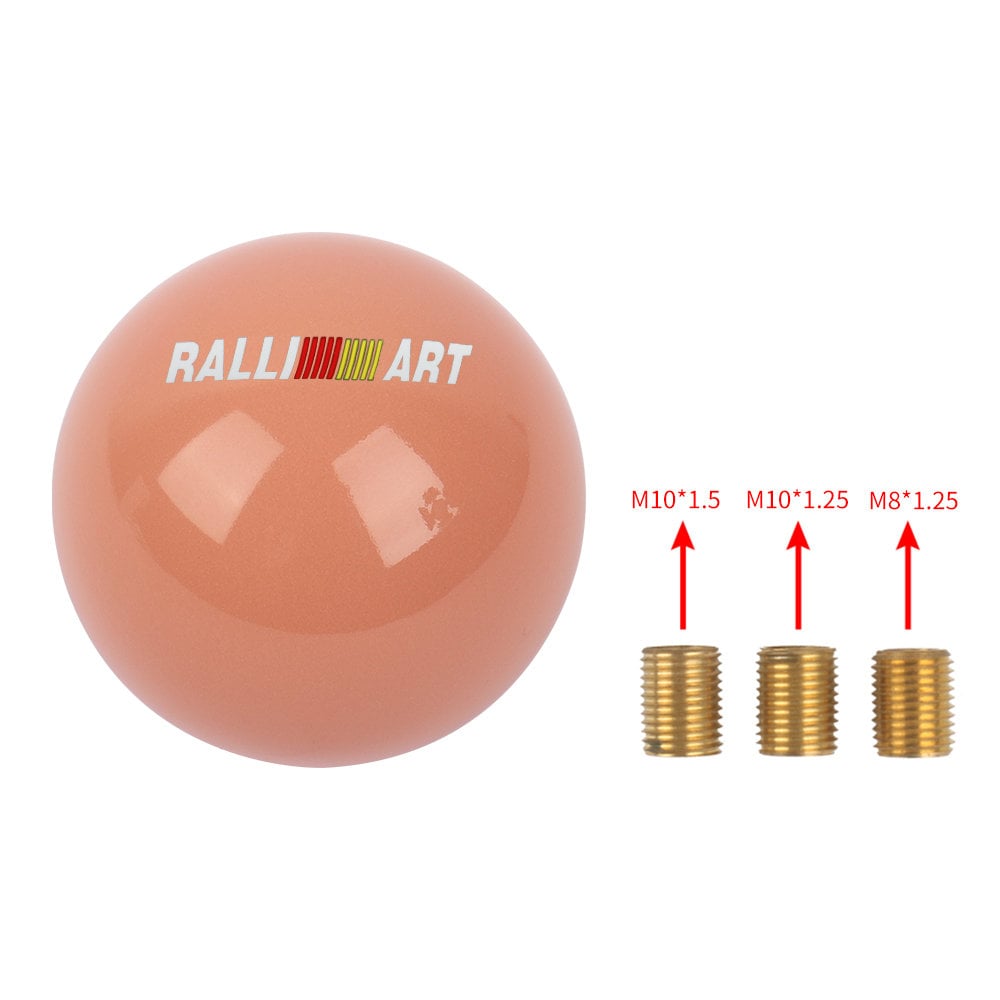 Brand New Jdm Ralliart Universal Glow In the Red Round Ball Shift Knob M8 M10 M12 Adapter