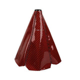 Brand New Universal Mugen Carbon Fiber Red Leather PVC Style Black Stitch Leather Gear Manual Shifter Shift Knob Boot