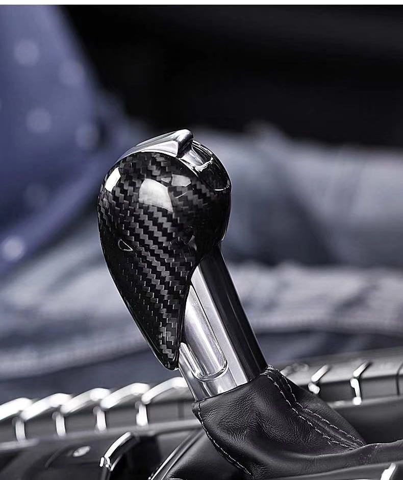 Brand New Real Carbon Fiber Gear Shift Knob Cover Trim For Porsche Macan 2014-2023 718 911